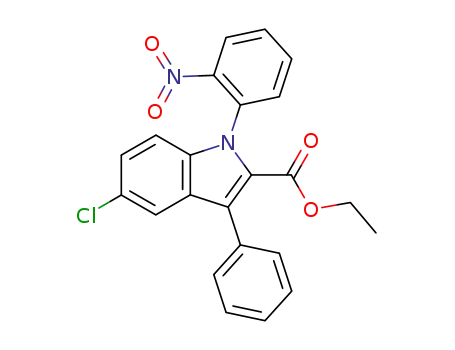 5-Chloro-1-(2-nitro-phenyl)-3-phenyl-1H-indole-2-carboxylic acid ethyl ester