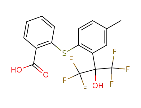4-methyl-2-(1-hydroxy-1-trifluoromethyl-2,2,2-trifluoroethyl)-2'-carboxydiphenyl sulfide
