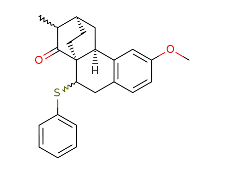 3-methoxy-7-methyl-9-phenylthio-4bα,5,6,8a,9,10-hexahydro-6α,8aα-ethanophenanthren-8(7H)-one
