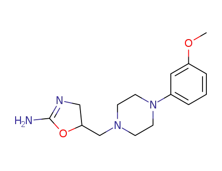 Molecular Structure of 144722-84-9 (5-{[4-(3-methoxyphenyl)piperazin-1-yl]methyl}-4,5-dihydro-1,3-oxazol-2-amine)