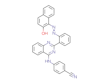 Benzonitrile,
4-[[2-[2-[(2-hydroxy-1-naphthalenyl)azo]phenyl]-4-quinazolinyl]amino]-