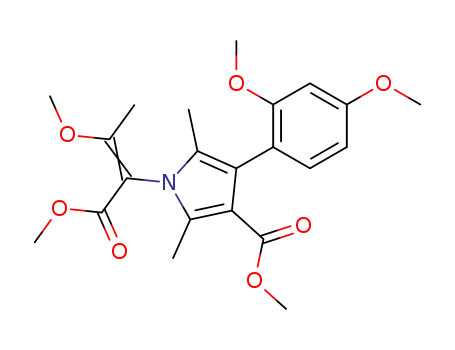 4-(2,4-Dimethoxyphenyl)-1-<2-methoxy-1-(methoxycarbonyl)-1-propenyl>-2,5-dimethyl-3-pyrrolcarbonsaeure-methylester