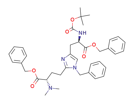 (S)-4-[1-Benzyl-4-((R)-2-benzyloxycarbonyl-2-tert-butoxycarbonylamino-ethyl)-1H-imidazol-2-yl]-2-dimethylamino-butyric acid benzyl ester
