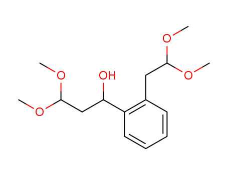 (+/-)-3-<2-(2,2-Dimethoxyethyl)phenyl>-3-hydroxypropionaldehyd-dimethylacetal
