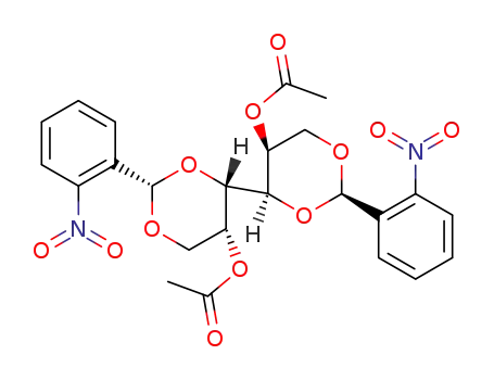 Molecular Structure of 5349-01-9 (Galactitol,1,3:4,6-bis-O-(o-nitrobenzylidene)-, 2,5-diacetate, meso- (8CI))