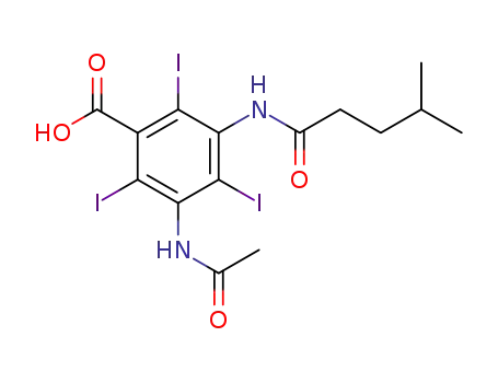 3-acetylamino-2,4,6-triiodo-5-(4-methyl-valerylamino)-benzoic acid