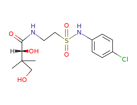 Butanamide,N-[2-[[(4-chlorophenyl)amino]sulfonyl]ethyl]-2-hydroxy-3-(hydroxymethyl)-3-methyl- cas  7562-46-1