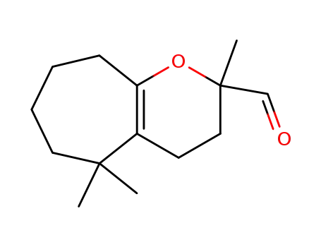 Molecular Structure of 88802-67-9 (Cyclohepta[b]pyran-2-carboxaldehyde,
2,3,4,5,6,7,8,9-octahydro-2,5,5-trimethyl-)