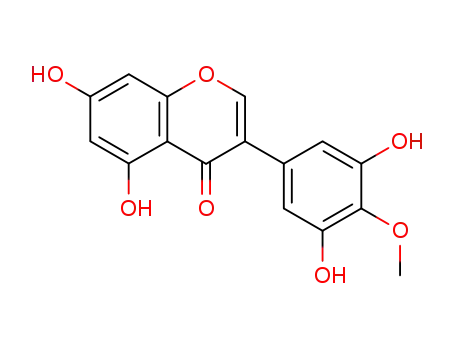 Molecular Structure of 76265-28-6 (3-(3,5-dihydroxy-4-methoxyphenyl)-5,7-dihydroxy-4H-chromen-4-one)