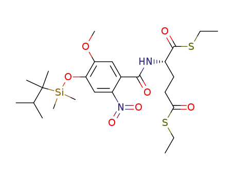 (S)-2-{4-[Dimethyl-(1,1,2-trimethyl-propyl)-silanyloxy]-5-methoxy-2-nitro-benzoylamino}-pentane-bis-thioic acid di-S-ethyl ester
