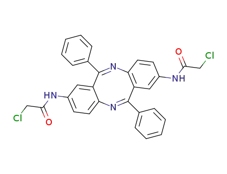 Molecular Structure of 130189-77-4 (2,8-dichloroacetamido-6,12-diphenyldibenzo<b,f><1,5>diazocine)