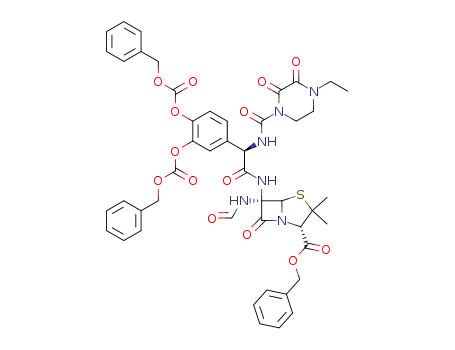 benzyl 6β-<(2R)-2-<3,4-bis(benzyloxycarbonyloxy)phenyl>-2-<(4-ethyl-2,3-dioxopiperazin-1-yl)carbonylamino>>-6α-formamidopenicillanate