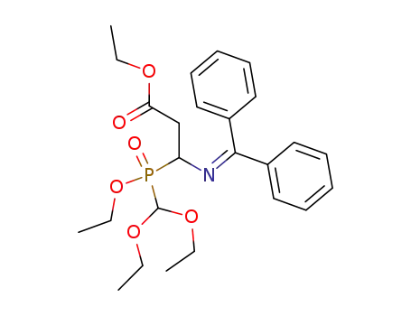 3-(Benzhydrylidene-amino)-3-(diethoxymethyl-ethoxy-phosphinoyl)-propionic acid ethyl ester