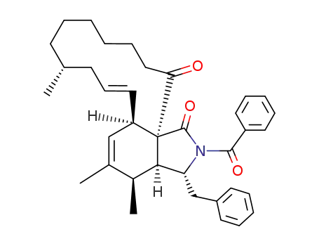 (E)-(1R,9R,13R,16R,17S,18R)-19-Benzoyl-18-benzyl-9,15,16-trimethyl-19-aza-tricyclo[11.7.0.0<sup>1,17</sup>]icosa-11,14-diene-2,20-dione
