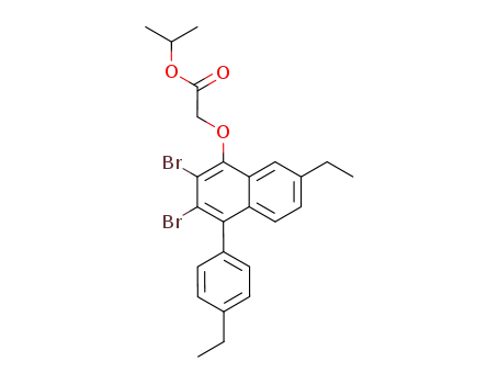 Acetic acid,
[[2,3-dibromo-7-ethyl-4-(4-ethylphenyl)-1-naphthalenyl]oxy]-,
1-methylethyl ester