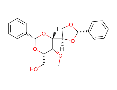 Molecular Structure of 3254-27-1 (<i>O</i><sup>2</sup>,<i>O</i><sup>4</sup>;<i>O</i><sup>5</sup>,<i>O</i><sup>6</sup>-((<i>S,S</i>)-dibenzylidene)-<i>O</i><sup>3</sup>-methyl-D-glucitol)