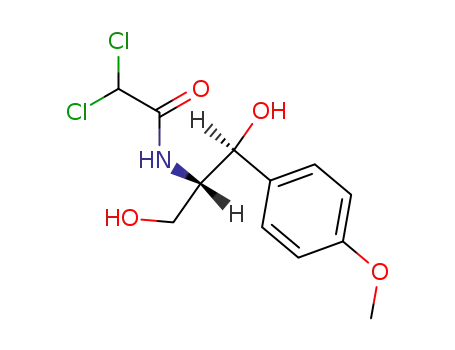 Molecular Structure of 7411-57-6 (Acetamide,
2,2-dichloro-N-[2-hydroxy-1-(hydroxymethyl)-2-(4-methoxyphenyl)ethyl]-)