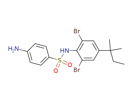 Benzenesulfonamide,4-amino-N-[2,6-dibromo-4-(1,1-dimethylpropyl)phenyl]- cas  5414-81-3