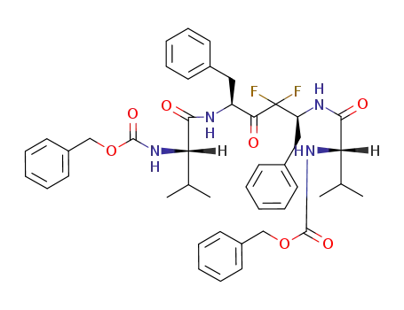 Molecular Structure of 133038-85-4 (benzyl N-[(1S)-1-[[(2S,5S)-3,3-difluoro-5-[[(2S)-3-methyl-2-phenylmeth oxycarbonylamino-butanoyl]amino]-4-oxo-1,6-diphenyl-hexan-2-yl]carbamo yl]-2-methyl-propyl]carbamate)