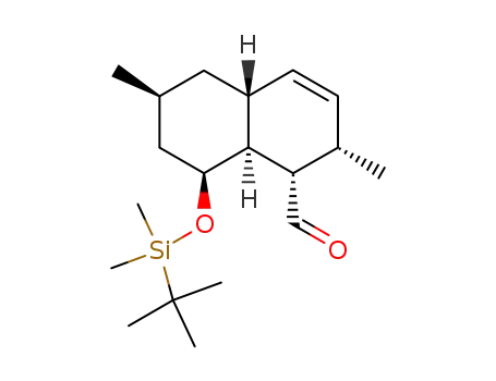 Molecular Structure of 129264-81-9 ((1S,2S,4aR,6S,8S,8aS)-8-<(tert-butyldimethylsilyl)oxy>-2,6-dimethyl-1,2,4a,5,6,7,8,8a-octahydronaphthalene-1-carboxaldehyde)