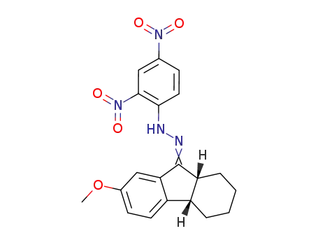 (+/-)-7-methoxy-(4a<i>r</i>,9a<i>c</i>)-1,2,3,4,4a,9a-hexahydro-fluoren-9-one-(2,4-dinitro-phenylhydrazone)