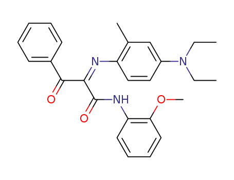 2-(4-diethylamino-2-methyl-phenylimino)-3-oxo-3-phenyl-propionic acid <i>o</i>-anisidide