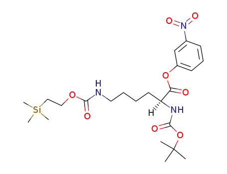 (S)-2-tert-Butoxycarbonylamino-6-(2-trimethylsilanyl-ethoxycarbonylamino)-hexanoic acid 3-nitro-phenyl ester