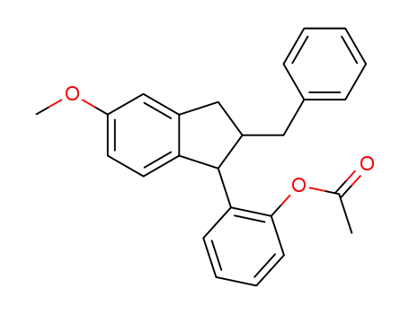 Acetic acid 2-(2-benzyl-5-methoxy-indan-1-yl)-phenyl ester