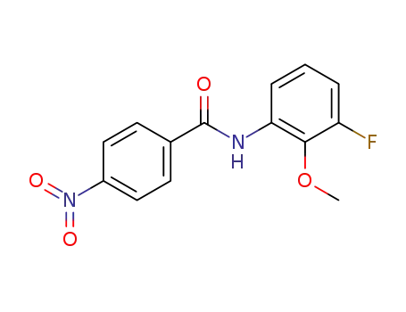 Molecular Structure of 345-47-1 (4-nitro-benzoic acid-(3-fluoro-2-methoxy-anilide))