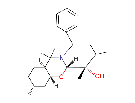 (S)-2-((2S,4aS,7R,8aR)-3-Benzyl-4,4,7-trimethyl-octahydro-benzo[e][1,3]oxazin-2-yl)-3-methyl-butan-2-ol