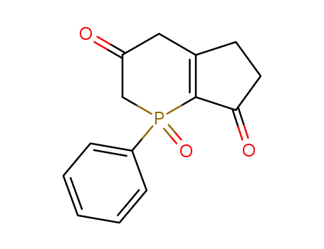 Molecular Structure of 90991-50-7 (1H-Cyclopenta[b]phosphorin-3,7(2H,4H)-dione, 5,6-dihydro-1-phenyl-,
1-oxide)