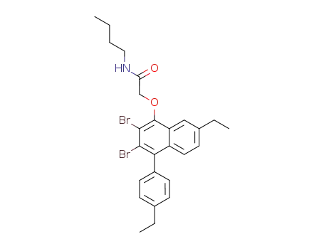 Acetamide,
N-butyl-2-[[2,3-dibromo-7-ethyl-4-(4-ethylphenyl)-1-naphthalenyl]oxy]-