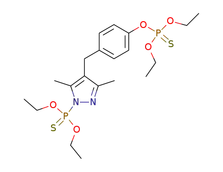 Molecular Structure of 75999-16-5 (Thiophosphorsaeure-O-<4-<1-(diethoxythiophosphoryl)-3,5-dimethylpyrazol-4-ylmethyl>-phenyl>-O,O-diethylester)