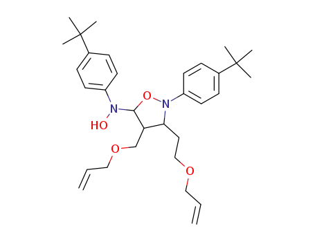 2-(4-tert-Butylphenyl)-5-<N-(4-tert-butylphenyl)hydroxyamino>-3-(3-oxa-5-hexenyl)-4-(2-oxa-4-pentenyl)isoxazolidin