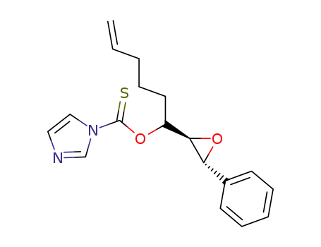 Molecular Structure of 113952-26-4 (1H-Imidazole-1-carbothioic acid, O-[1-(3-phenyloxiranyl)-5-hexenyl]
ester)