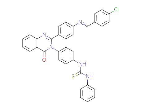 Thiourea, N-(4-(2-(4-(((4-chlorophenyl)methylene)amino)phenyl)-4-oxo-3(4H)-quinazolinyl)phenyl)-N'-phenyl-