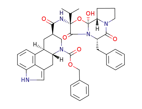 (6aR,9R,10aR)-9-((2R,5S,10aS,10bS)-5-Benzyl-10b-hydroxy-2-isopropyl-3,6-dioxo-octahydro-oxazolo[3,2-a]pyrrolo[2,1-c]pyrazin-2-ylcarbamoyl)-6,6a,8,9,10,10a-hexahydro-4H-indolo[4,3-fg]quinoline-7-carboxylic acid benzyl ester