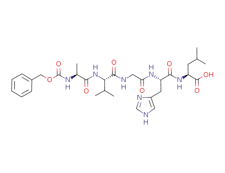 (S)-2-[(S)-2-{2-[(S)-2-((S)-2-Benzyloxycarbonylamino-propionylamino)-3-methyl-butyrylamino]-acetylamino}-3-(1H-imidazol-4-yl)-propionylamino]-4-methyl-pentanoic acid