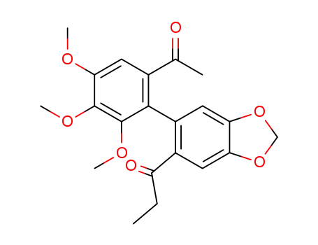 2-acetyl-2'-propionyl-4,5,6-trimethoxy-4',5'-(methylenedioxy)-1,1'-biphenyl