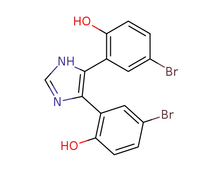 Molecular Structure of 13682-28-5 (4,5-bis-(5-bromo-2-hydroxy-phenyl)-1<i>H</i>-imidazole)
