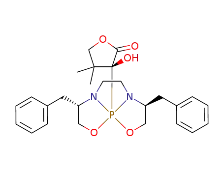 (R)-3-((4S,9S)-4,9-Dibenzyl-2,11-dioxa-5,8-diaza-1λ<sup>5</sup>-phospha-tricyclo[6.3.0.0<sup>1,5</sup>]undec-1-yl)-3-hydroxy-4,4-dimethyl-dihydro-furan-2-one