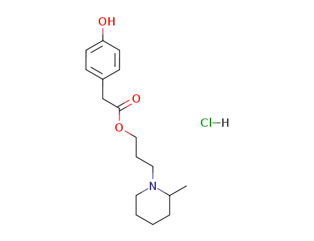 Molecular Structure of 66902-55-4 (1-(3-{[(4-hydroxyphenyl)acetyl]oxy}propyl)-2-methylpiperidinium chloride)