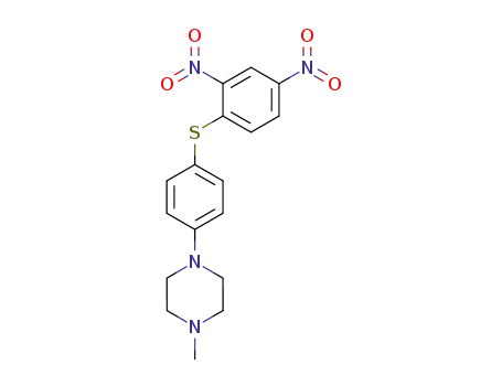 Molecular Structure of 106365-93-9 (1-[4-({2,4-dinitrophenyl}sulfanyl)phenyl]-4-methylpiperazine)