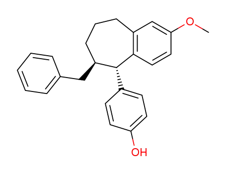 1,2-trans-1-(p-hydroxyphenyl)-2-benzyl-7-methoxy-benzosuberan