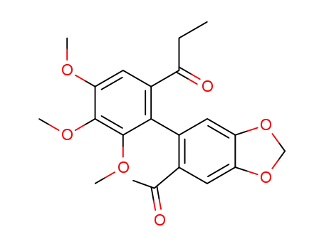 2-propionyl-2'-acetyl-4,5,6-trimethoxy-4',5'-(methylenedioxy)-1,1'-biphenyl