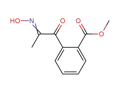 Molecular Structure of 118836-67-2 (2-(2-hydroxyimino-propionyl)-benzoic acid methyl ester)