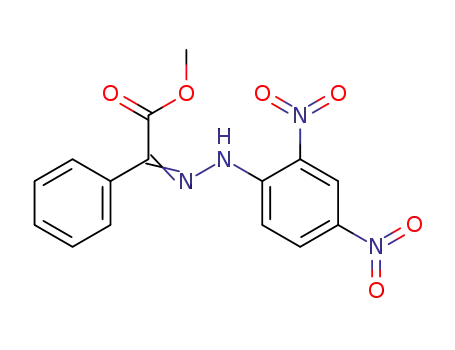 Molecular Structure of 21669-36-3 (Benzeneacetic acid, a-[(2,4-dinitrophenyl)hydrazono]-, methyl ester)
