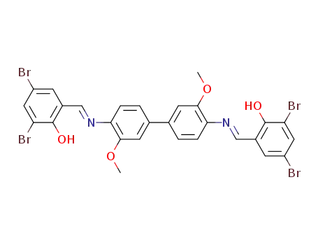 Molecular Structure of 83432-67-1 (<i>N</i>,<i>N</i>'-bis-(3,5-dibromo-salicylidene)-3,3'-dimethoxy-benzidine)
