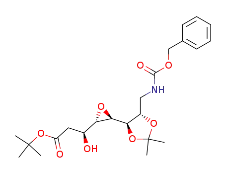 (S)-3-{(2S,3R)-3-[(4R,5S)-5-(Benzyloxycarbonylamino-methyl)-2,2-dimethyl-[1,3]dioxolan-4-yl]-oxiranyl}-3-hydroxy-propionic acid tert-butyl ester