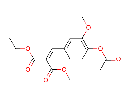 Molecular Structure of 57724-33-1 (Propanedioic acid, [[4-(acetyloxy)-3-methoxyphenyl]methylene]-, diethyl
ester)